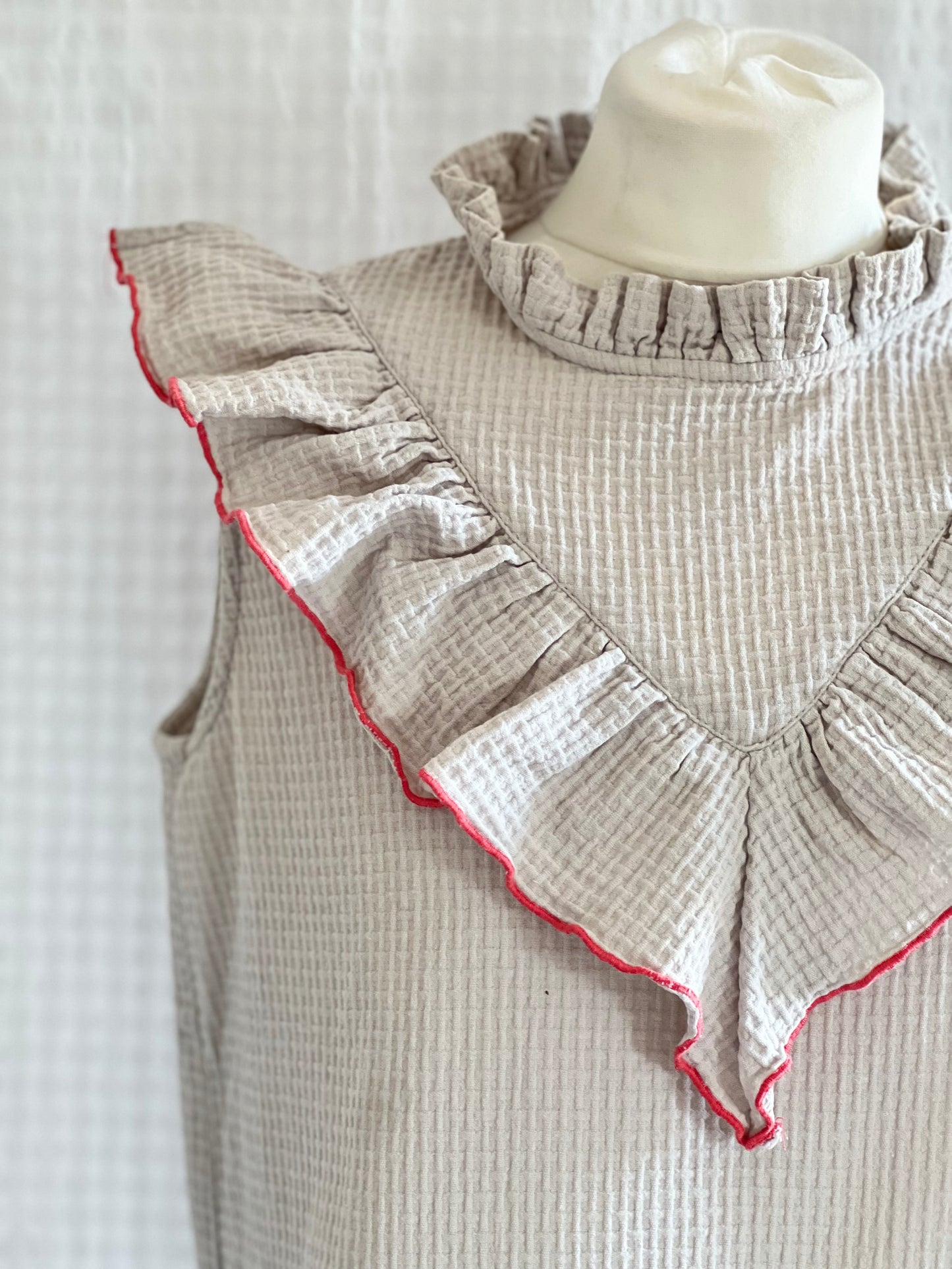 BLUSA ALBERTA - TOPO Y CORAL