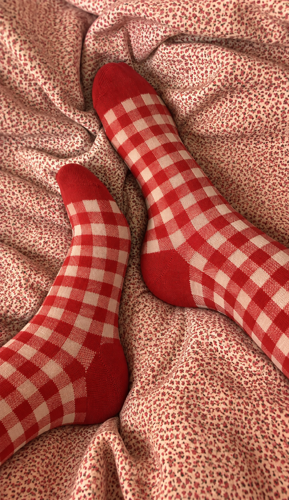 CALCETINES VICHY - ROJO