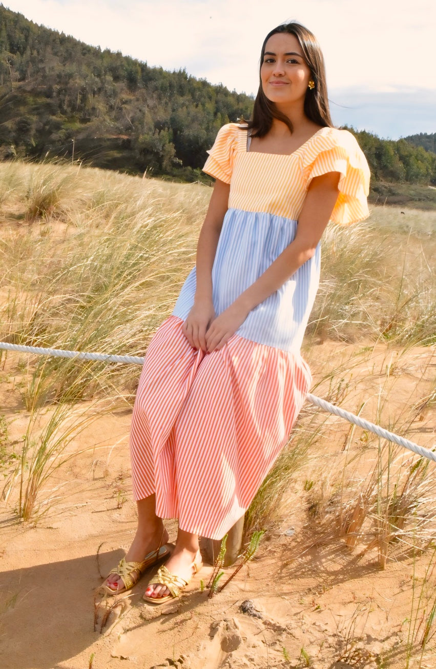 EMILIA DRESS - TRICOLOR -