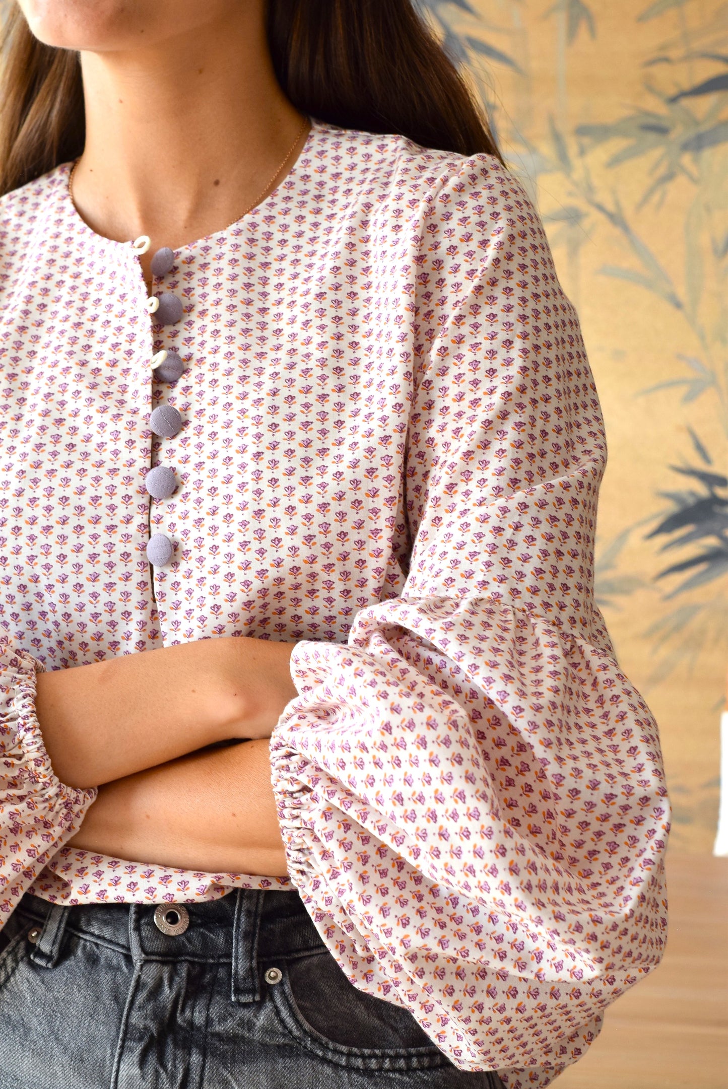 BLUSA GENOVEVA - FLORECITAS - PREORDER 15 SEPTIEMBRE