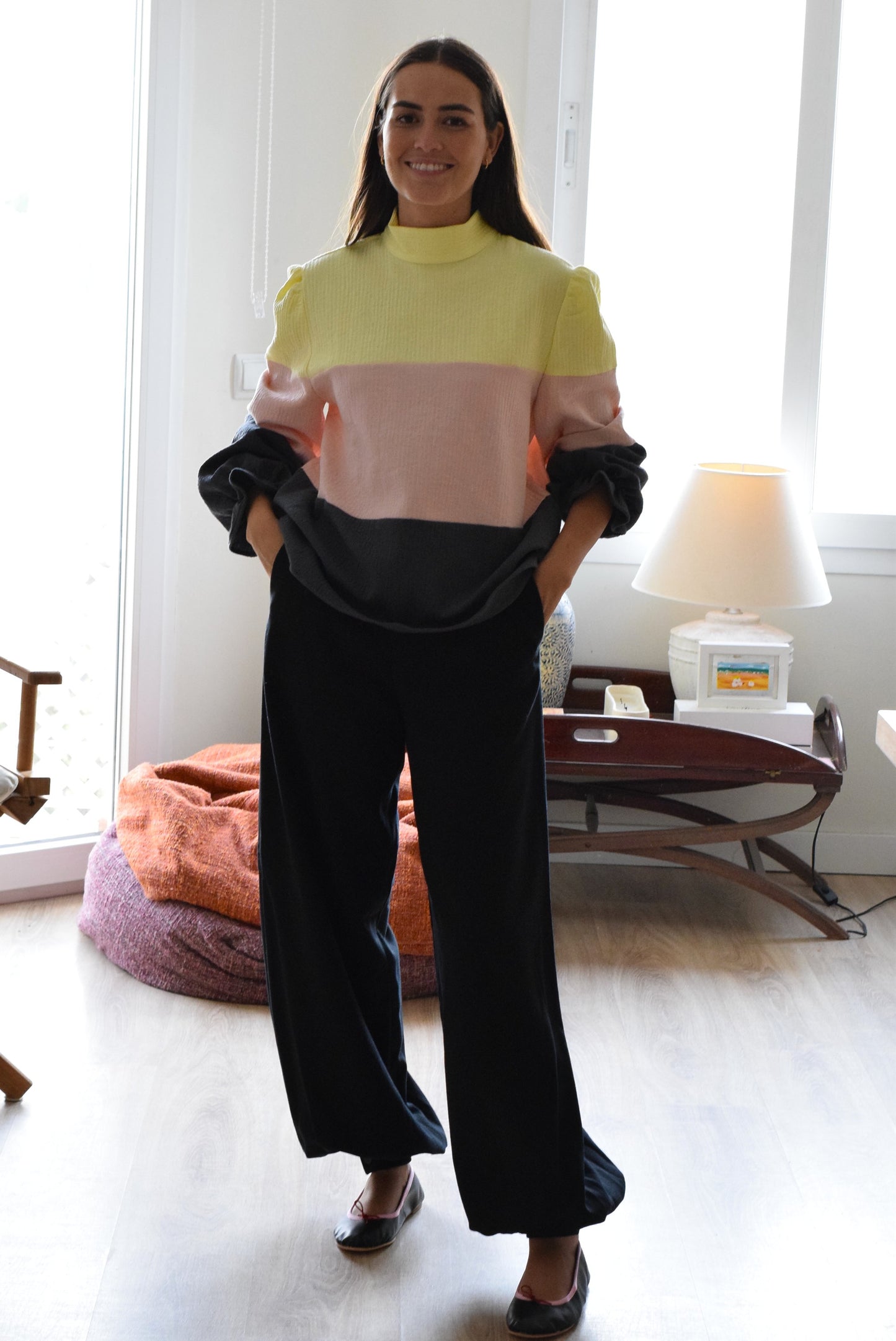 BLUSA TRIANA - AMARILLA, ROSA Y GRIS - PREORDER 12 SEPTIEMBRE