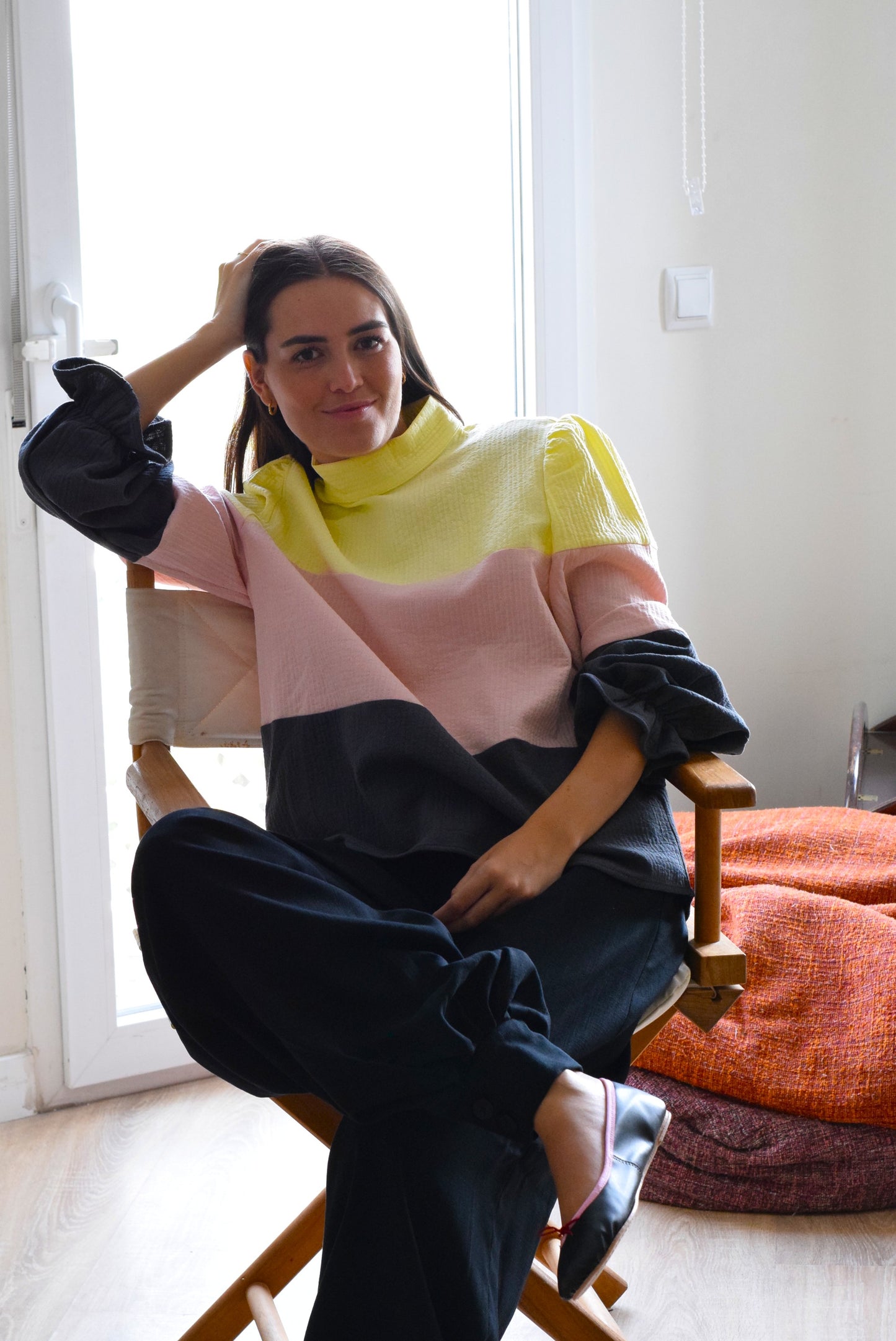 BLUSA TRIANA - AMARILLA, ROSA Y GRIS - PREORDER 12 SEPTIEMBRE