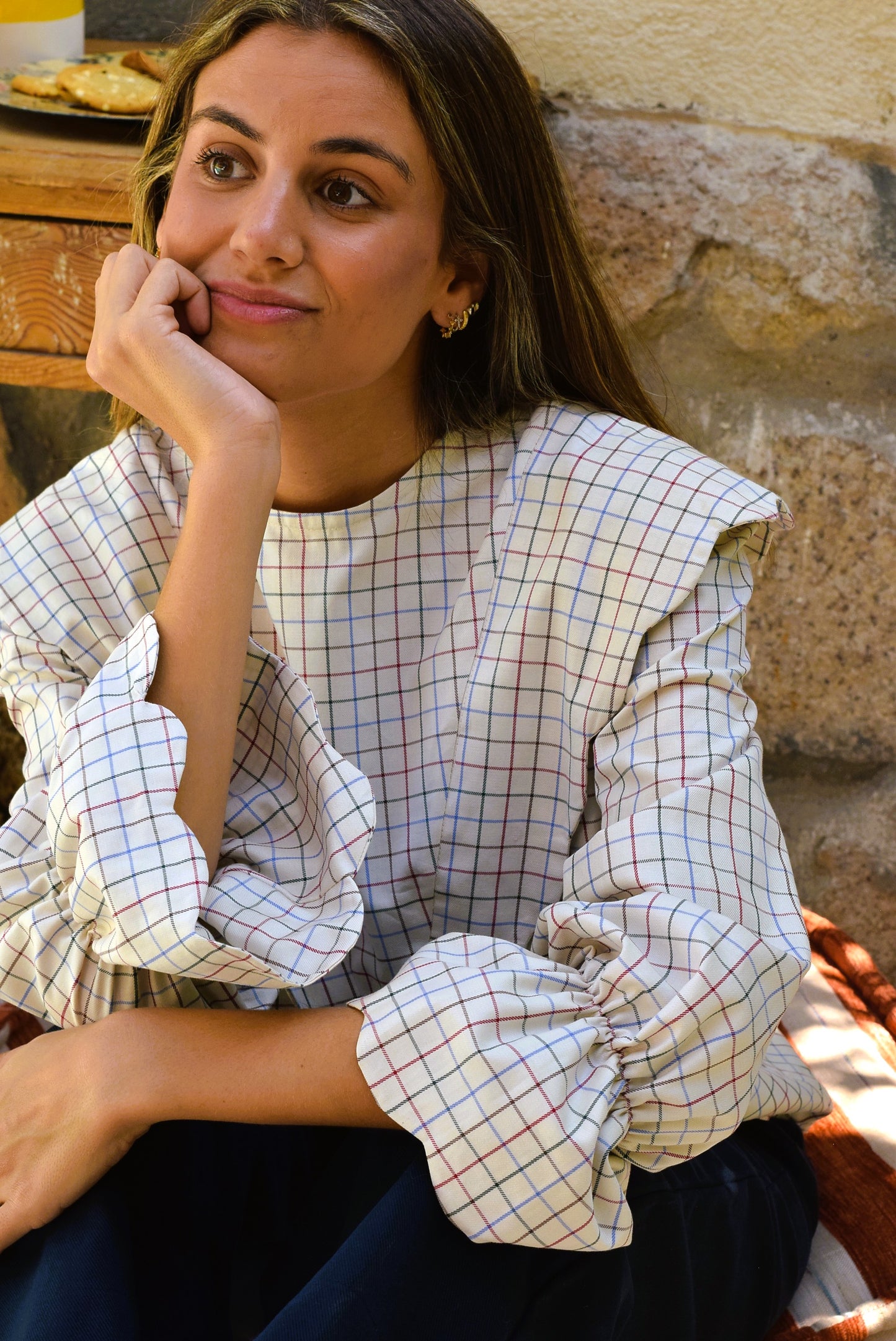 BLUSA LOLA - CUADRO AZUL