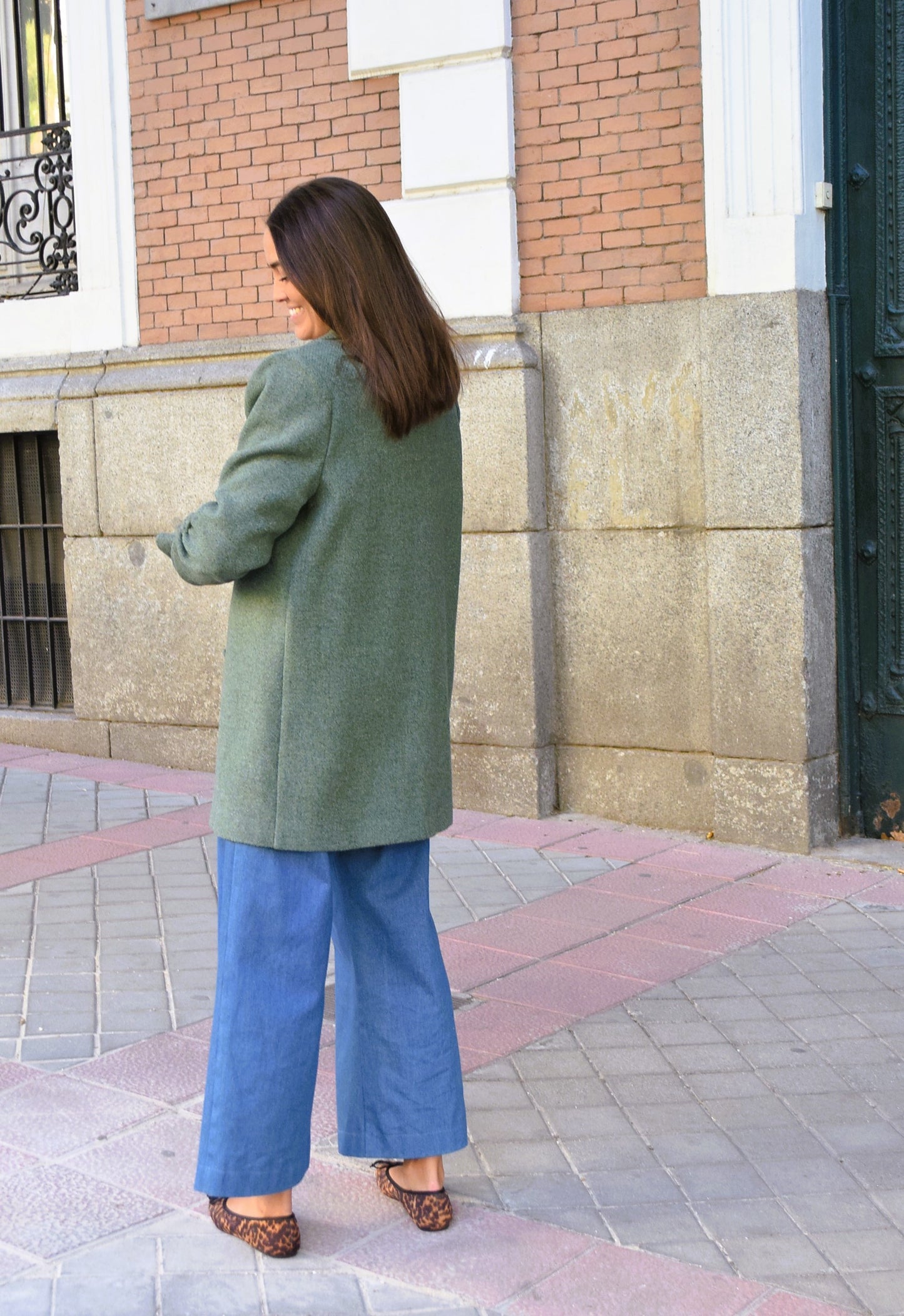 CHAQUETA NONA - PAÑO VERDE -