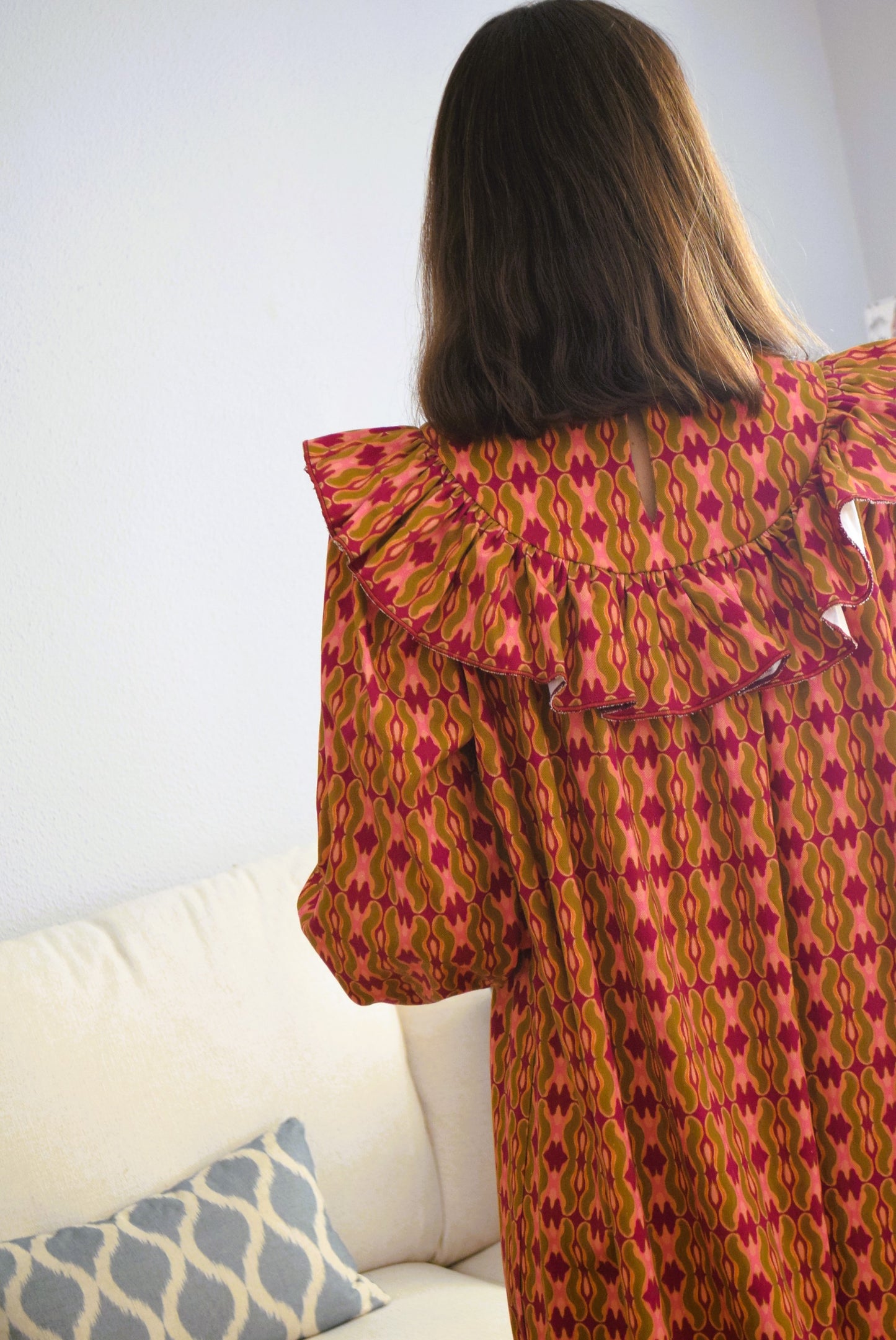 VESTIDO CONSTANZA - ROSA Y VERDE