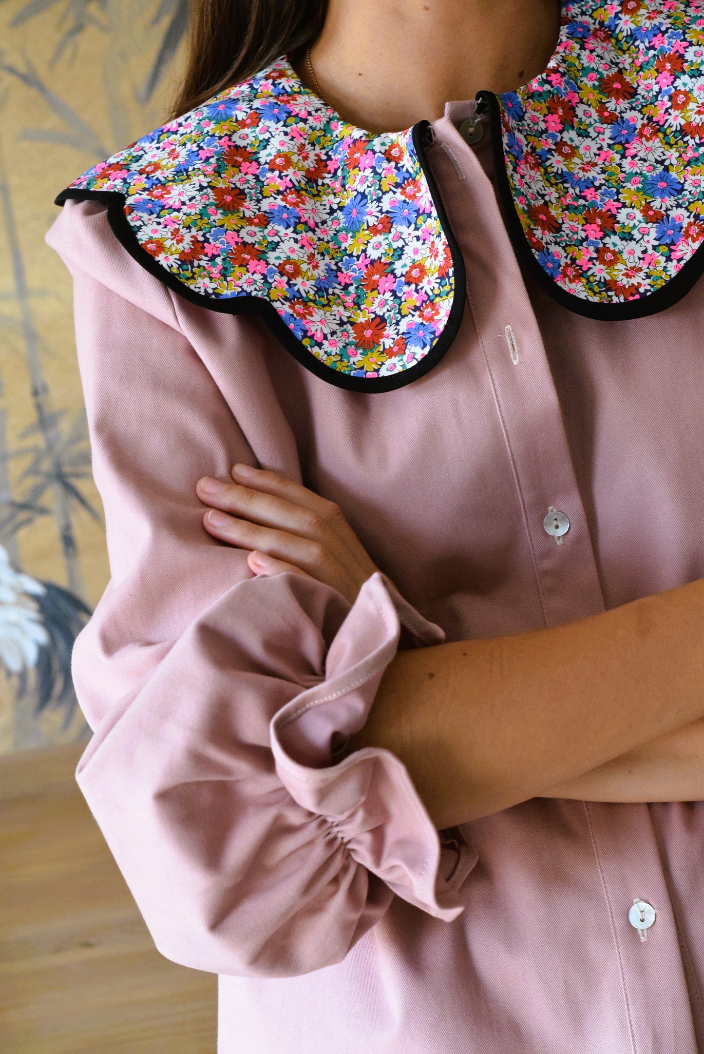 BLUSA VALENTINA - ROSA CON LIBERTY - PREORDER 5 SEPTIEMBRE