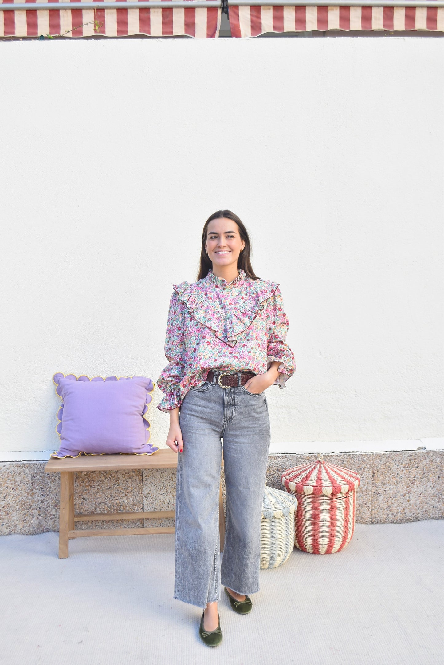 BLUSA ALBERTA - LIBERTY FRAMBUESA -