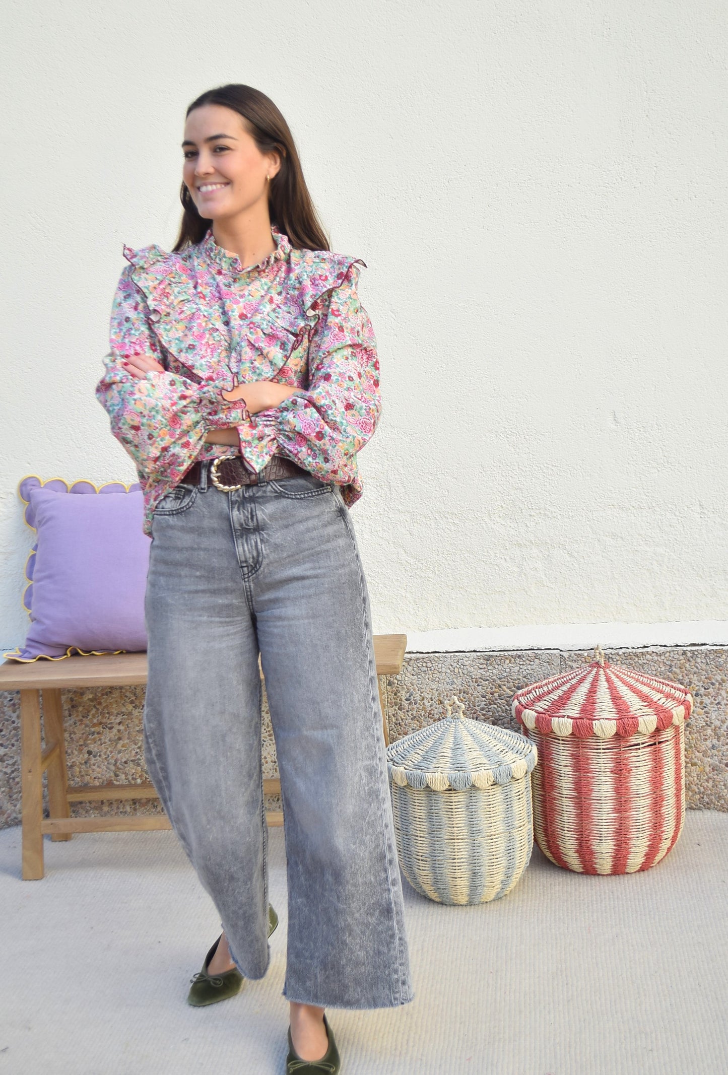 BLUSA ALBERTA - LIBERTY FRAMBUESA -