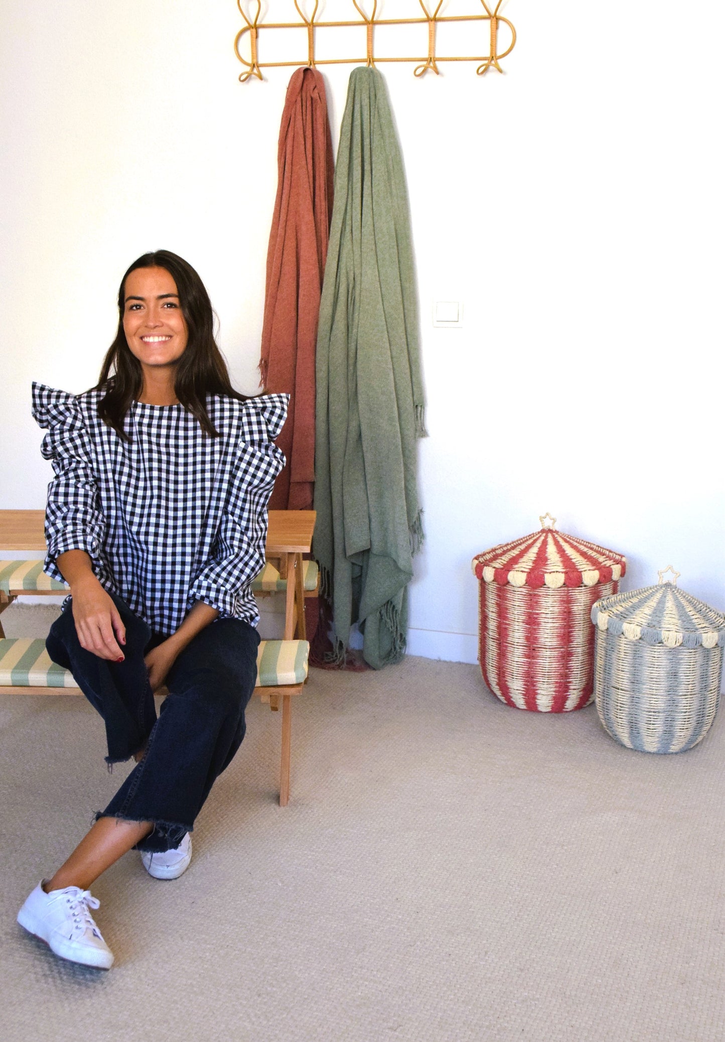BLUSA BEGOÑA - VICHY NEGRO -