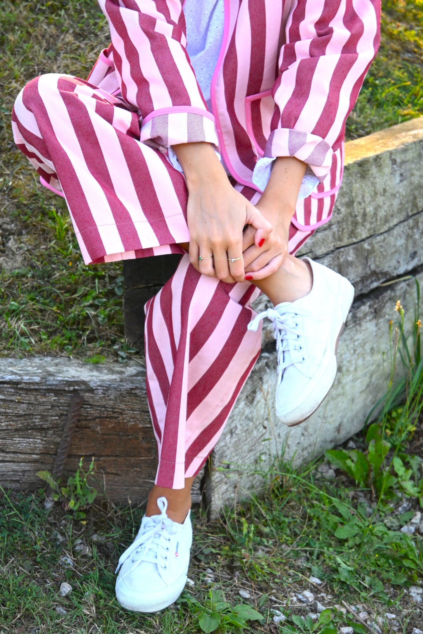 PANTALONES SOL - GRANATE Y ROSA - PREORDER 3 SEPTIEMBRE