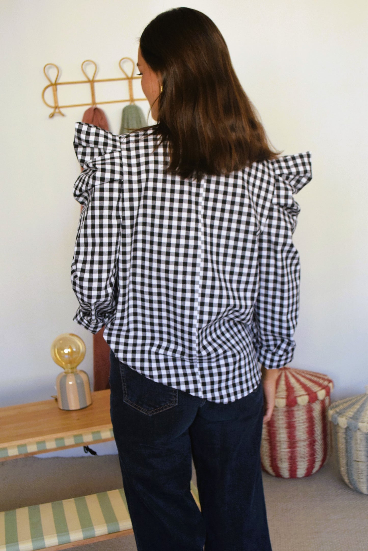 BLUSA BEGOÑA - VICHY NEGRO -