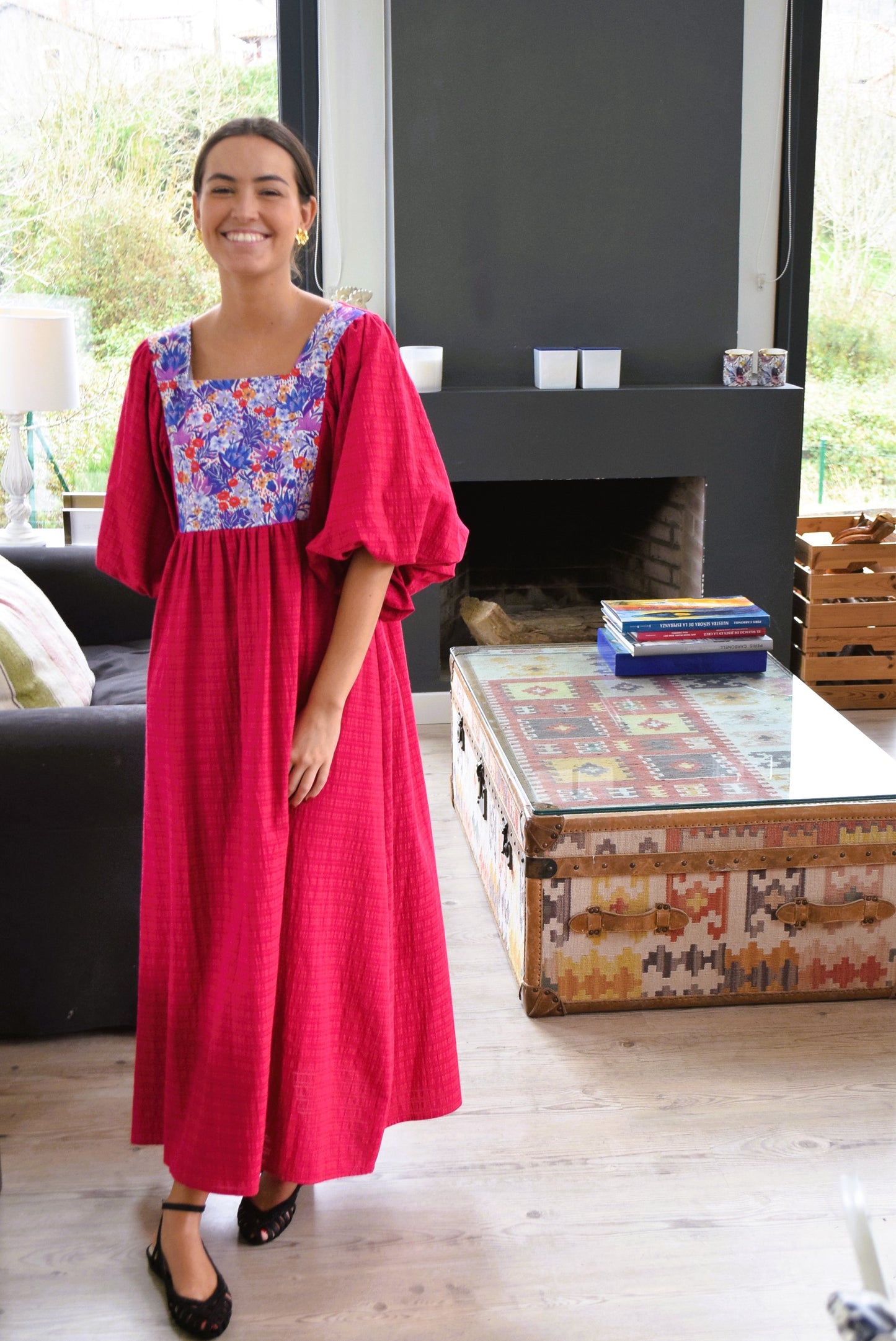SIMONETA DRESS - FUCHSIA -