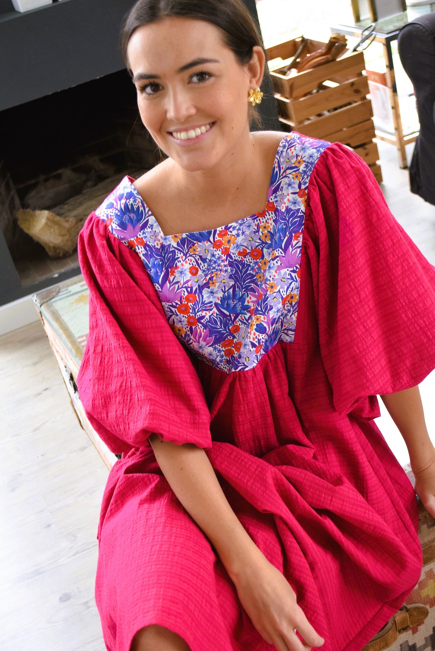 SIMONETA DRESS - FUCHSIA -