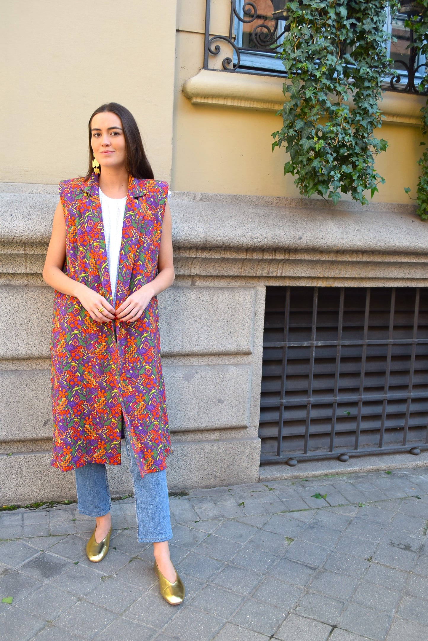 SIMONETA LONG VEST - PURPLE -