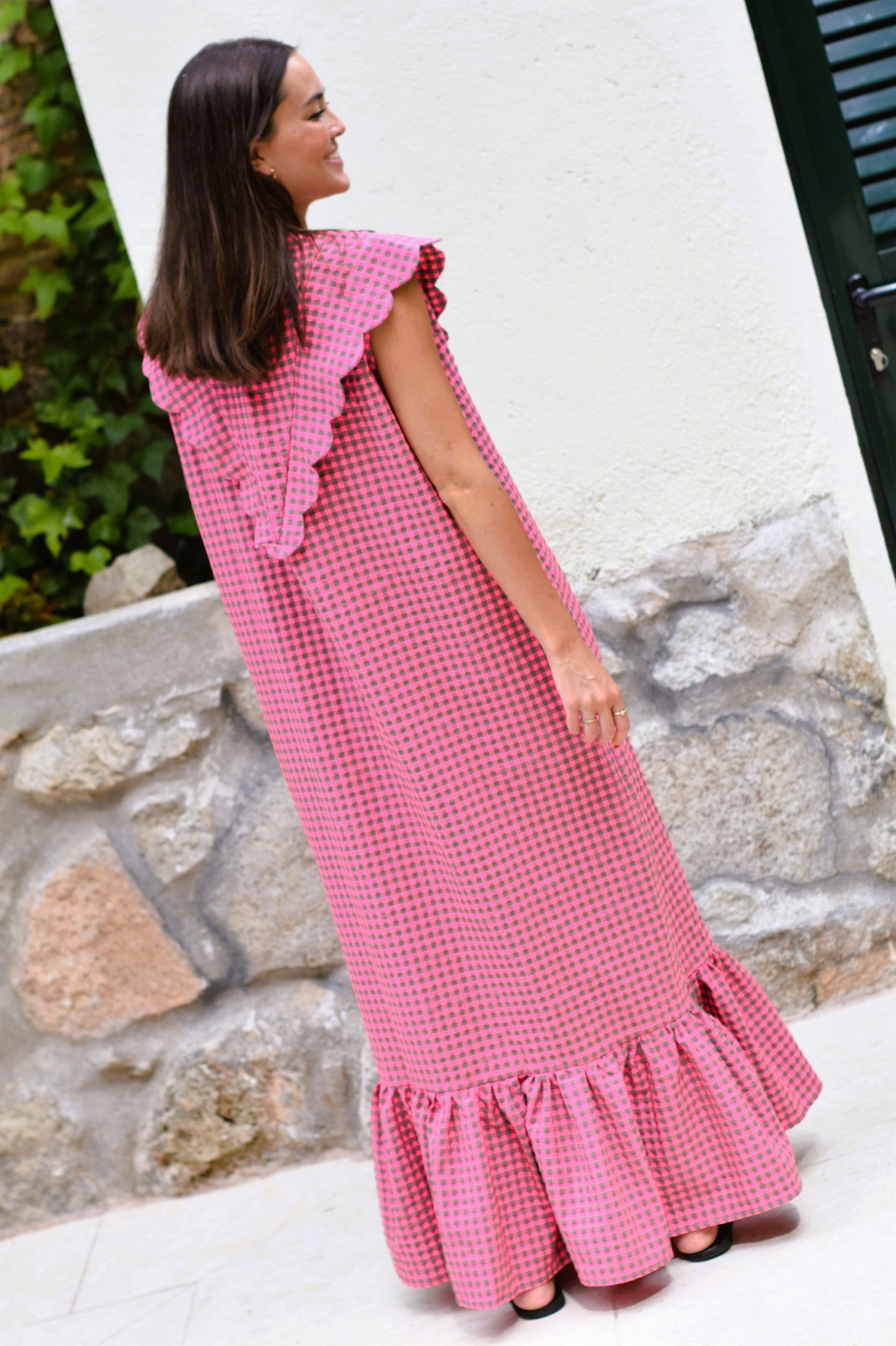 VESTIDO LOLA - VICHY FUCSIA - PREORDER 10 JULIO
