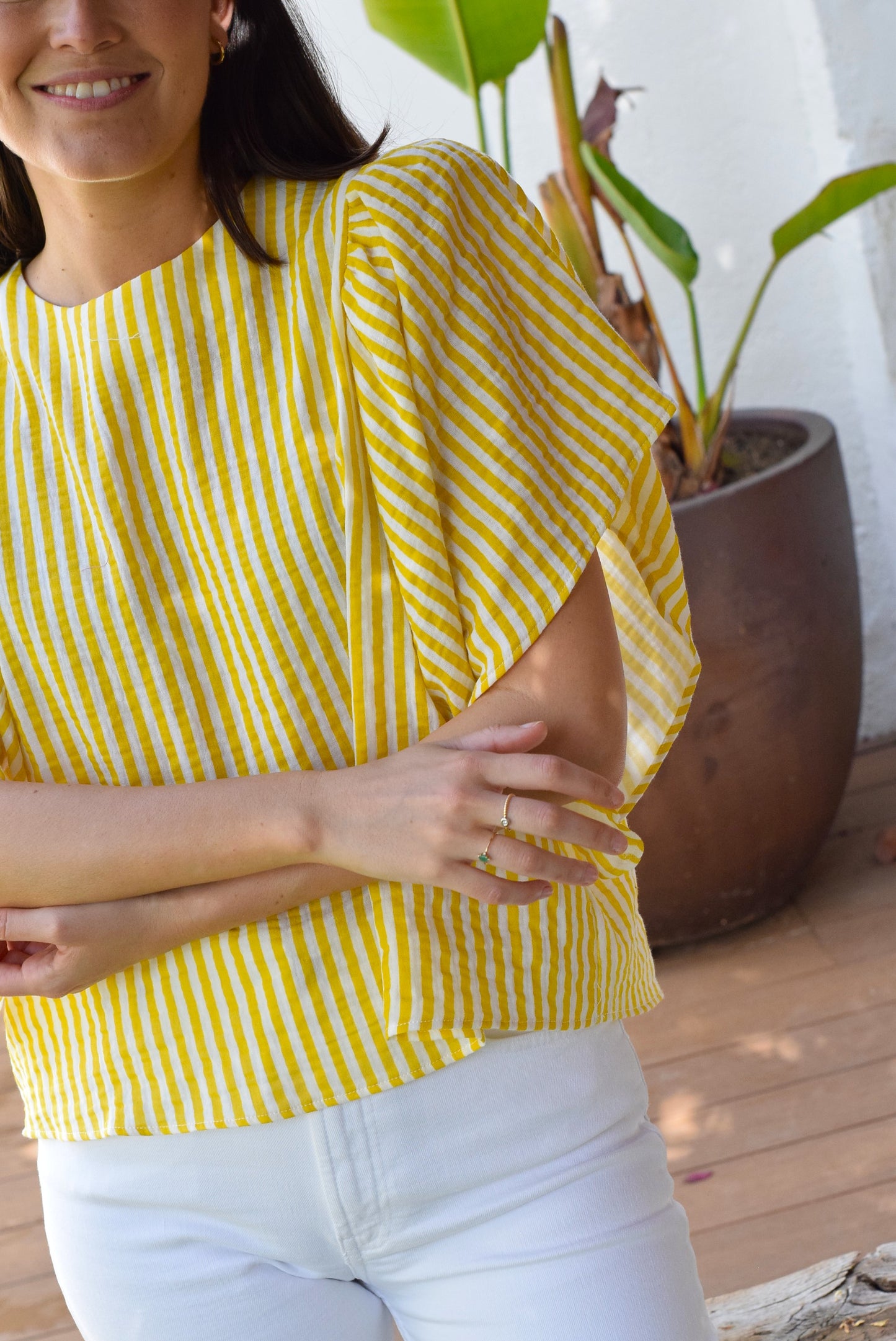 BLUSA FILIPA - BÁMBULA RAYAS AMARILLAS