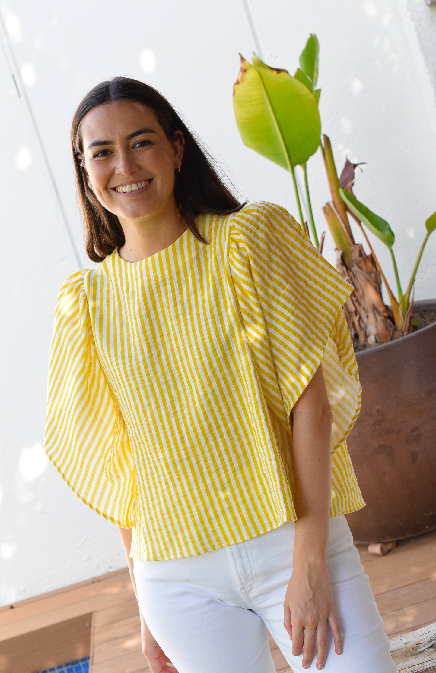 BLUSA FILIPA - BÁMBULA RAYAS AMARILLAS