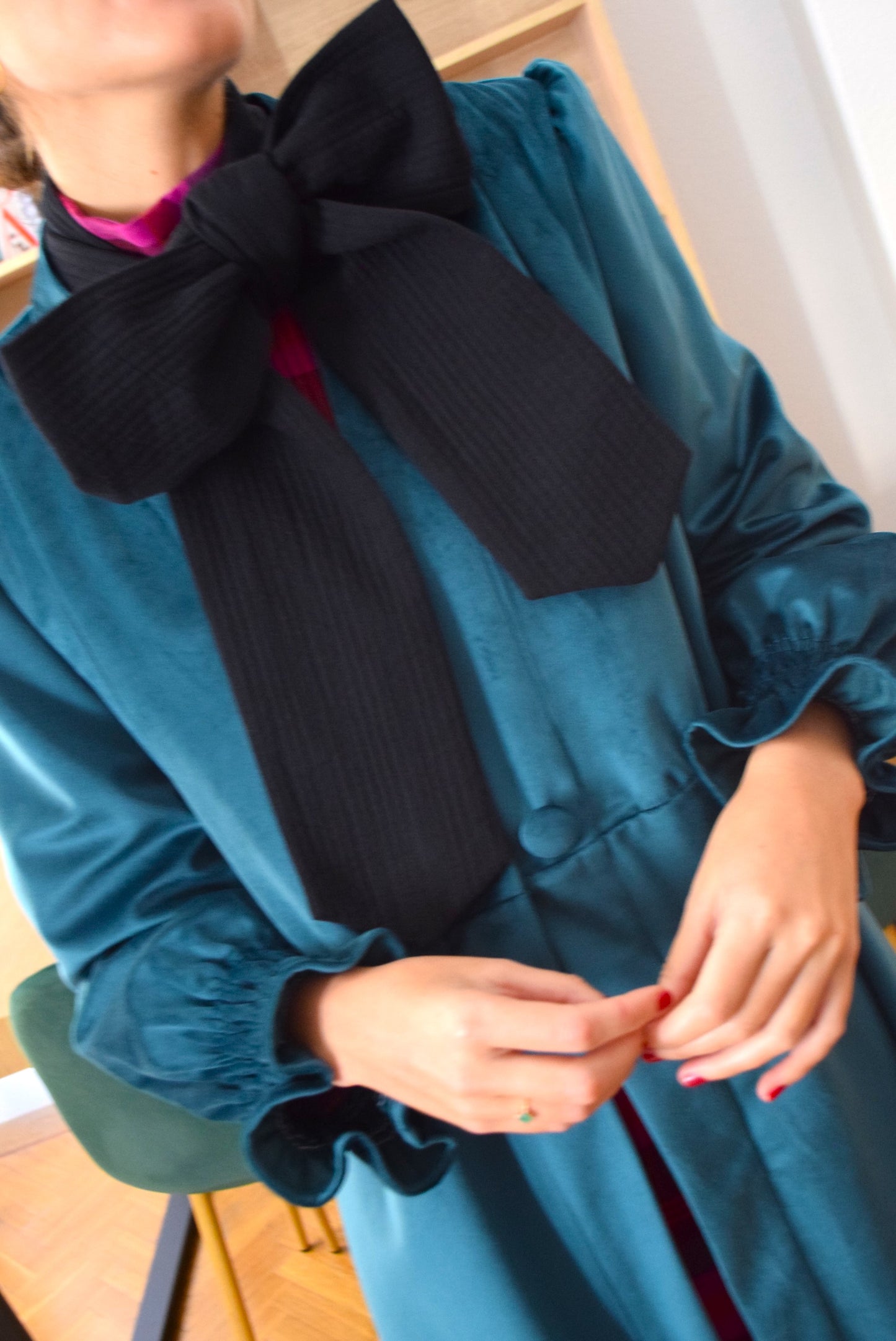 KIMONO MANUELA - TERCIOPELO VERDE -