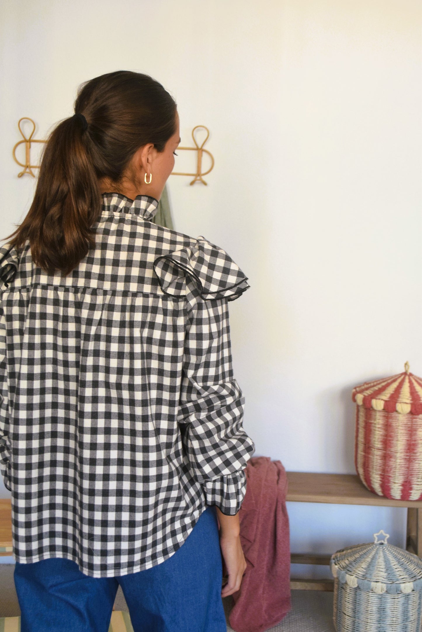 BLUSA OLIVIA - VICHY NEGRO