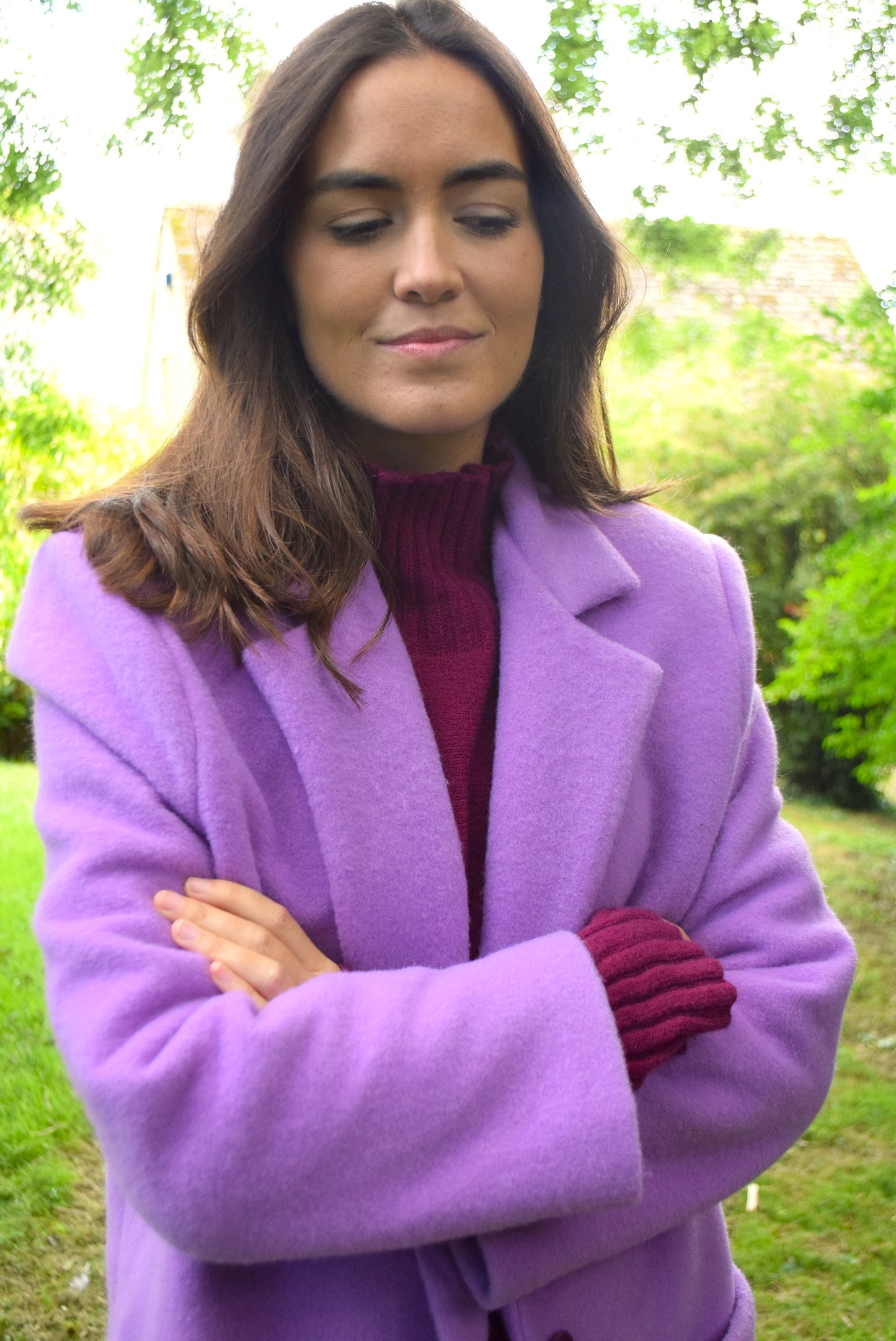 Abrigo Largo Morado Caterina