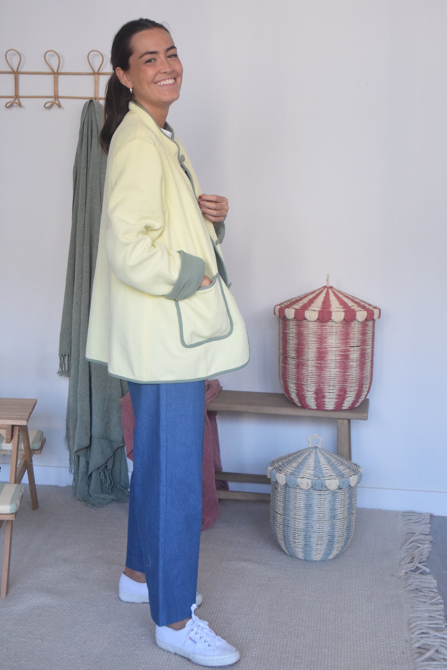 CHAQUETA CRISTINA- AMARILLA Y VERDE