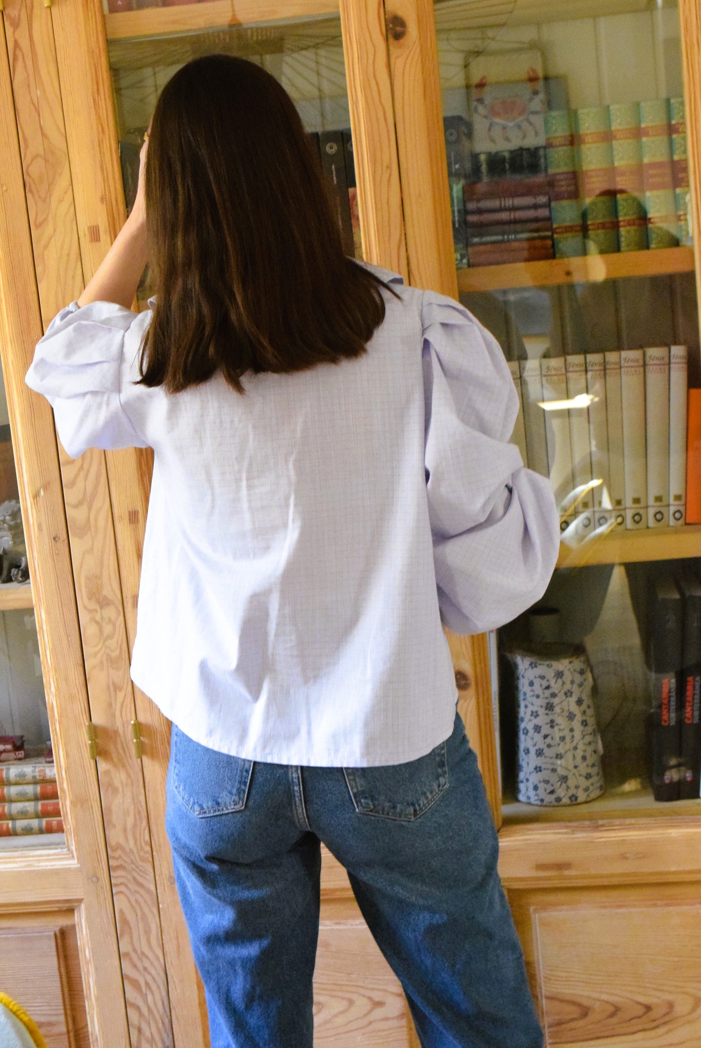 CAMISA JULIETA - CUADROS AZUL -