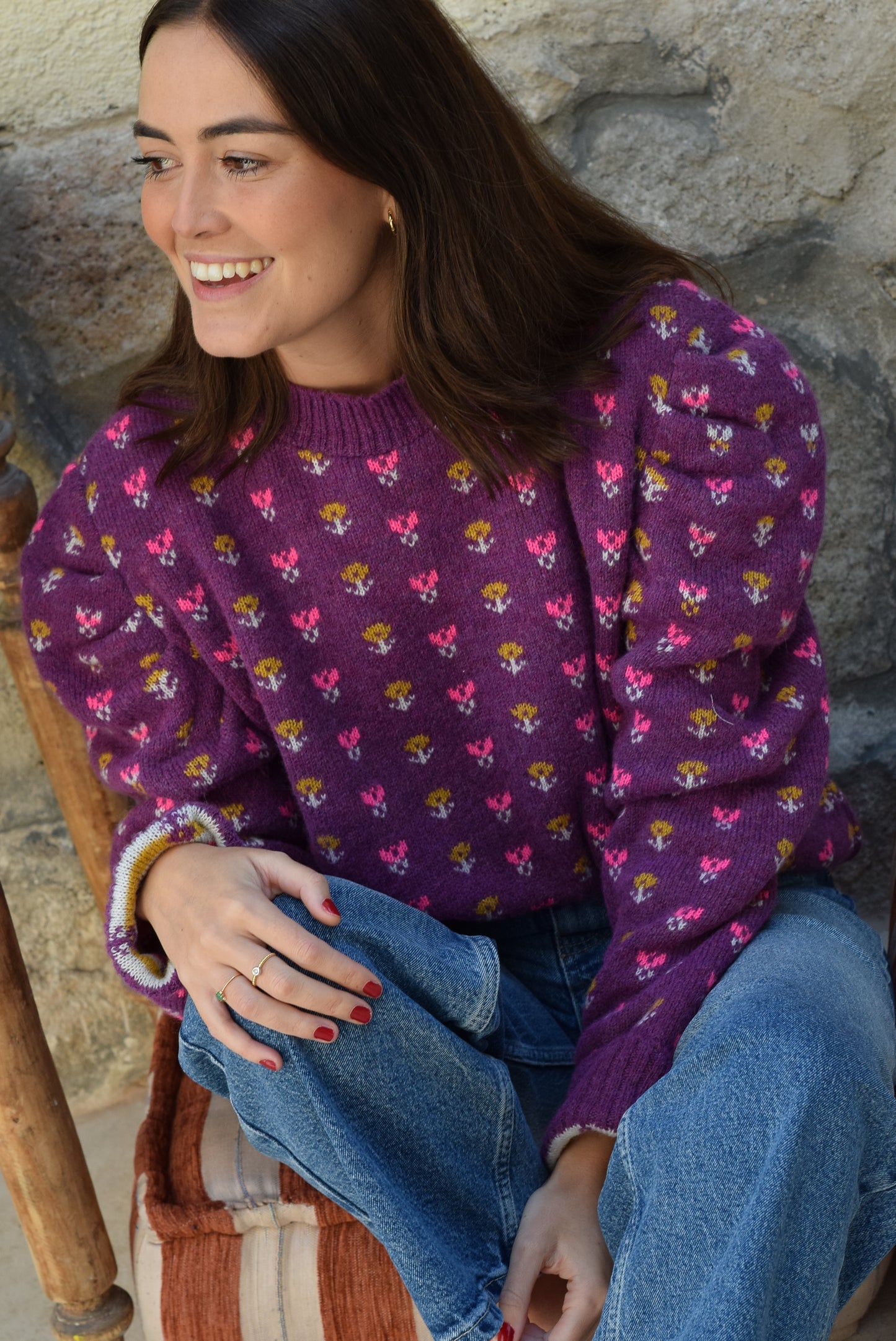 JERSEY NONA LANA - MORADO CON FLORES - PREORDER 31 OCTUBRE