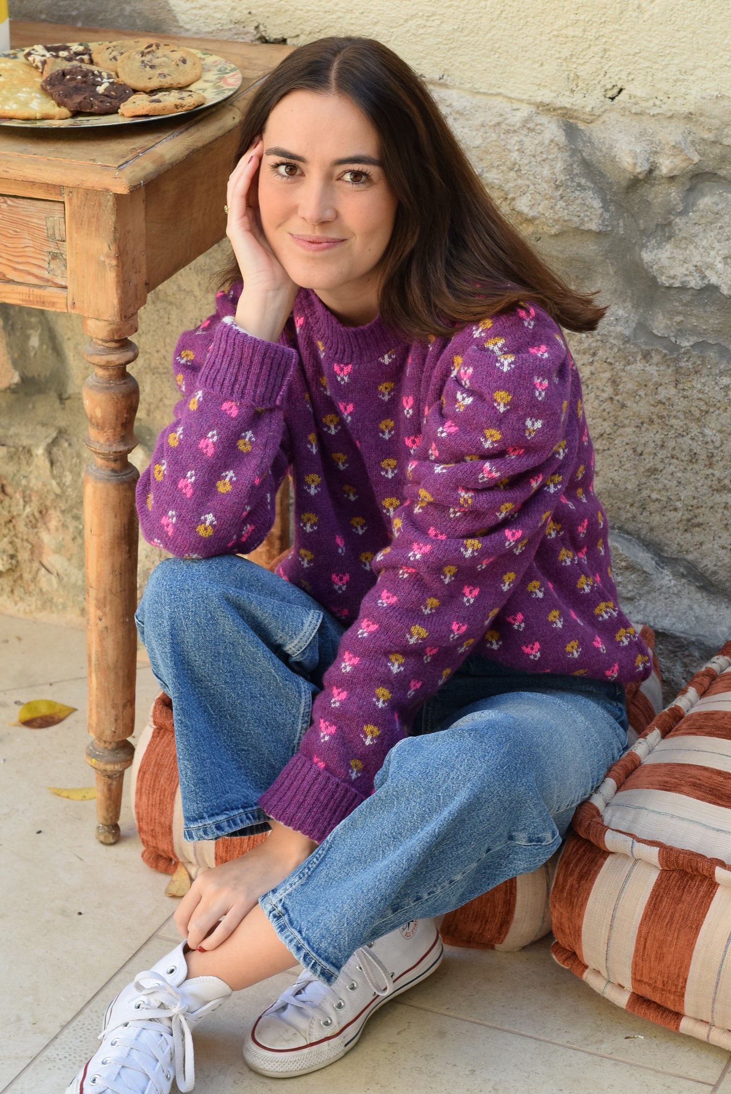 JERSEY NONA LANA - MORADO CON FLORES - PREORDER 31 OCTUBRE