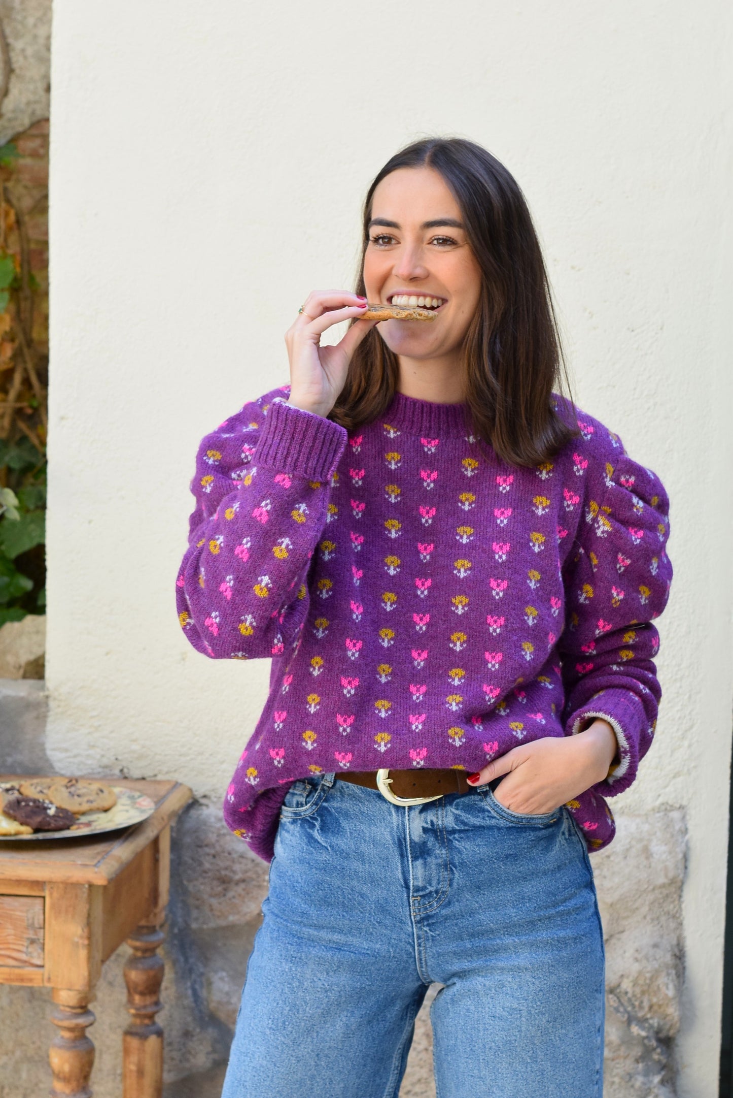 JERSEY NONA LANA - MORADO CON FLORES - PREORDER 31 OCTUBRE