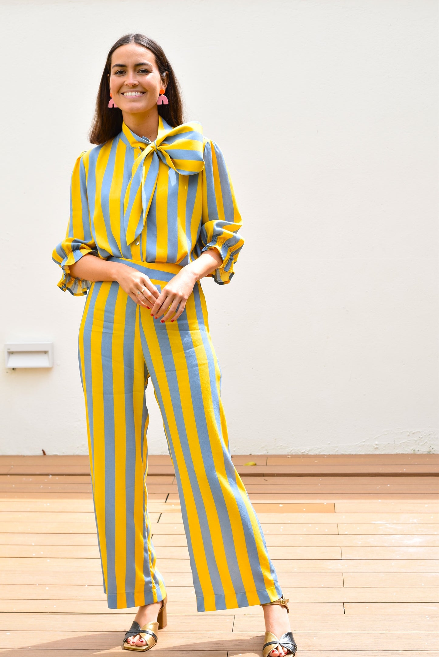 PANTALONES SOL - AMARILLO Y GRIS - PREORDER 16 MAYO