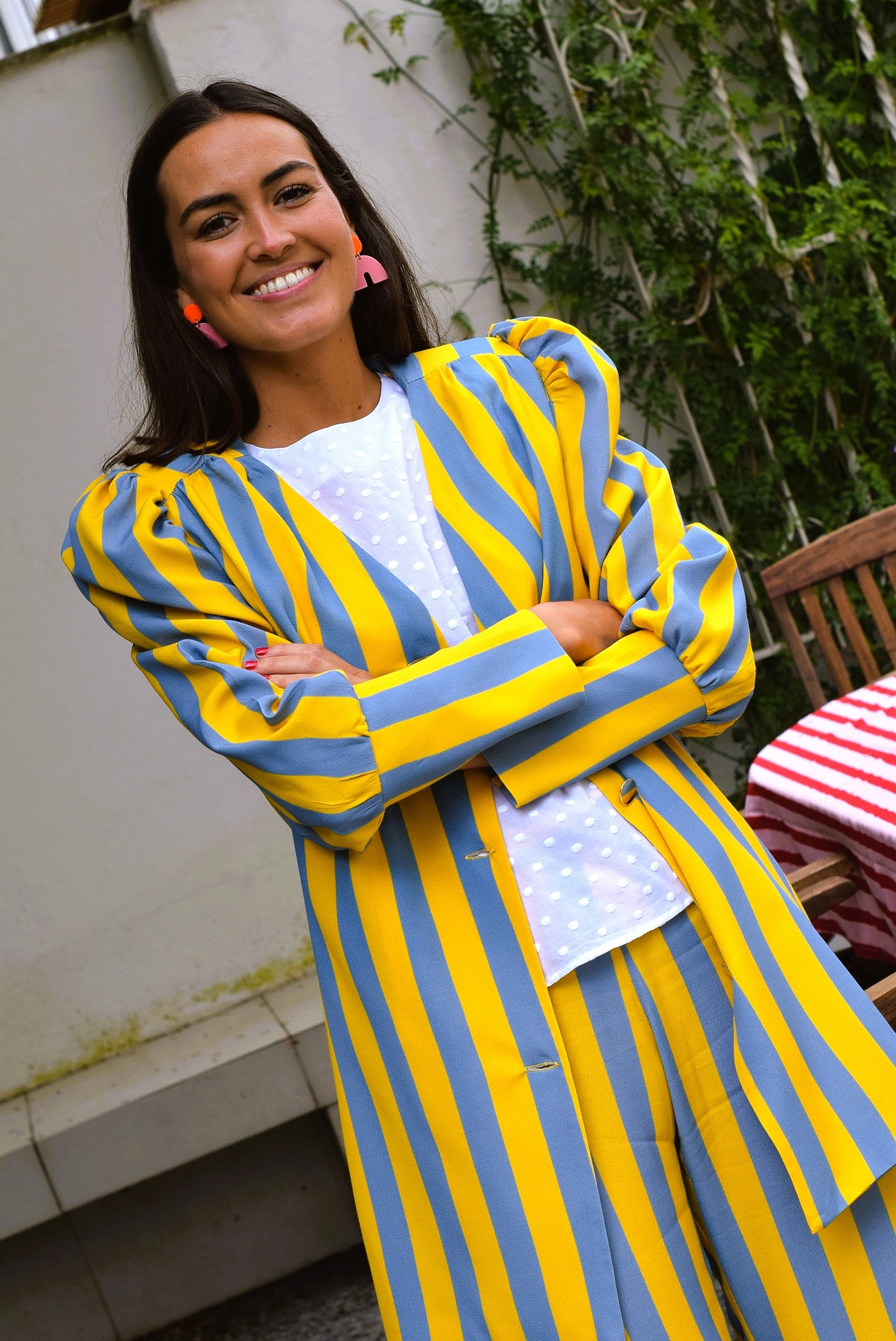 CHAQUETA FABIOLA - AMARILLA Y GRIS - PREORDER 21 MAYO