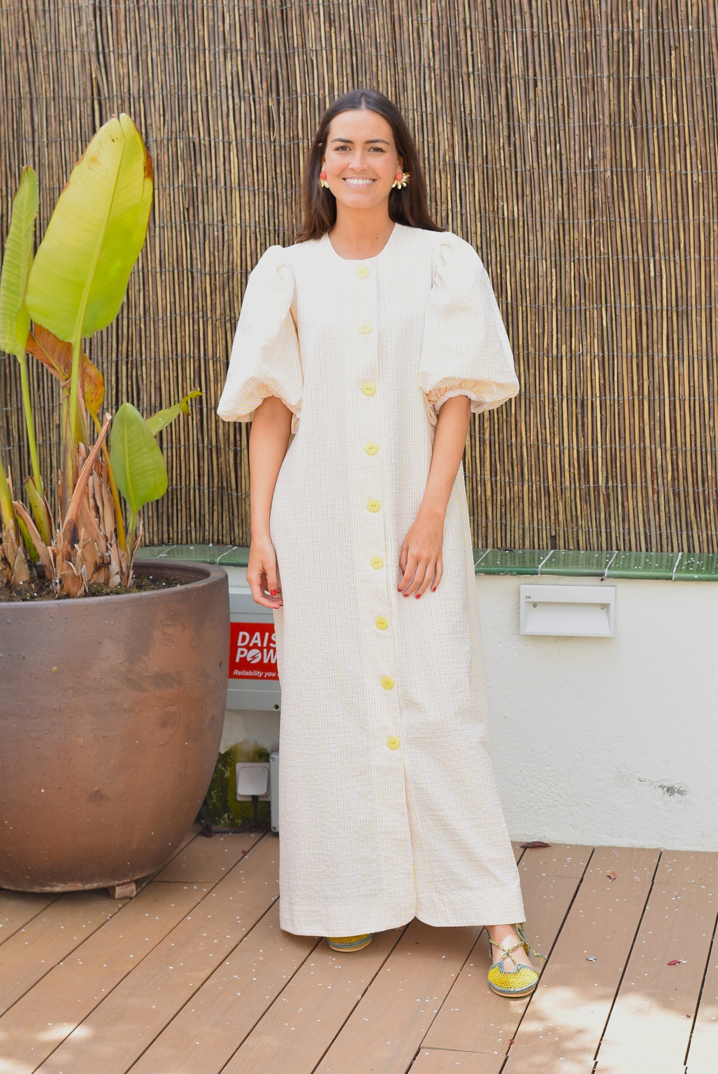 VESTIDO HILDA - RAYAS AMARILLAS - PREORDER 16 MAYO