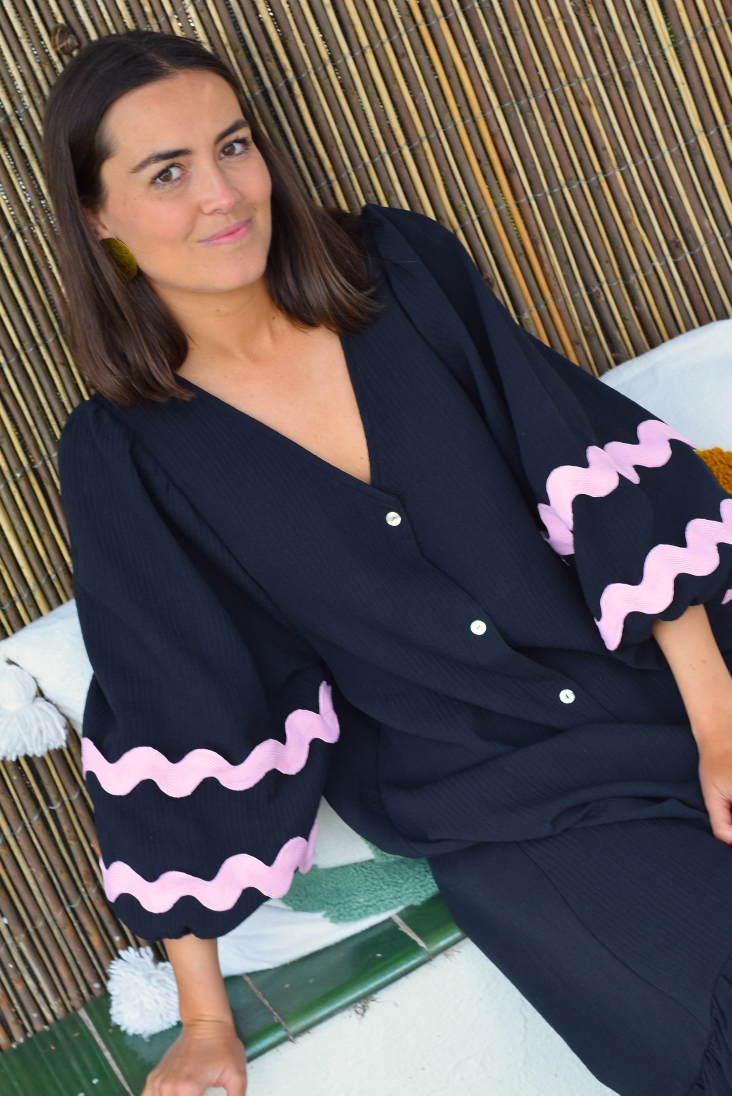 VESTIDO EUGENIA VERANO - NEGRO - PREORDER 21 MAYO
