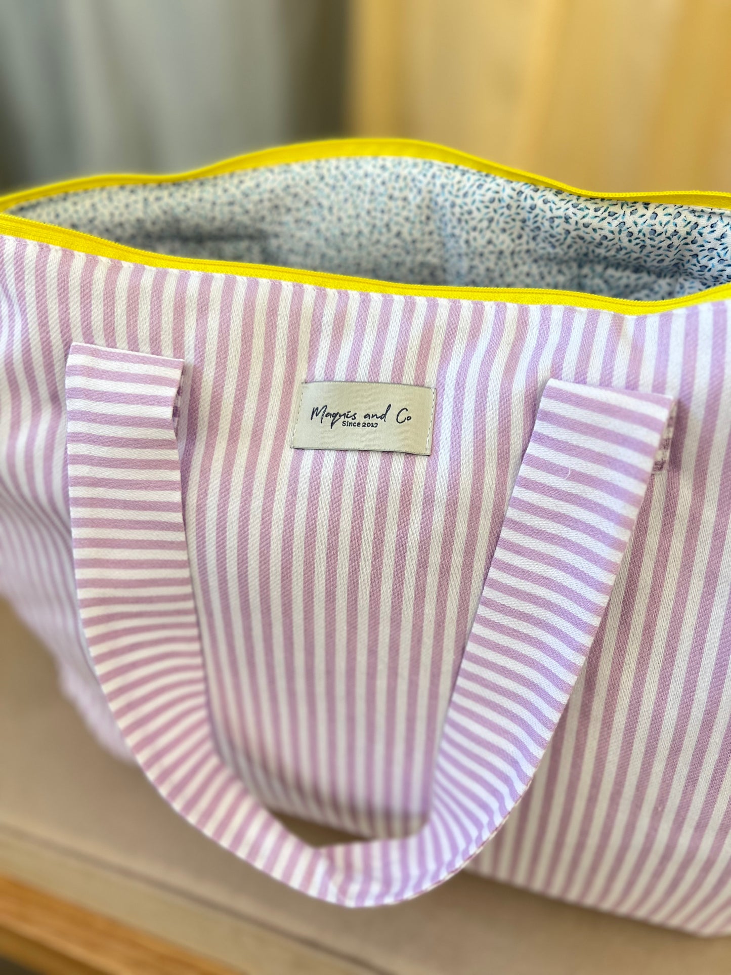CAROLA BAG - PURPLE STRIPES SUMMER