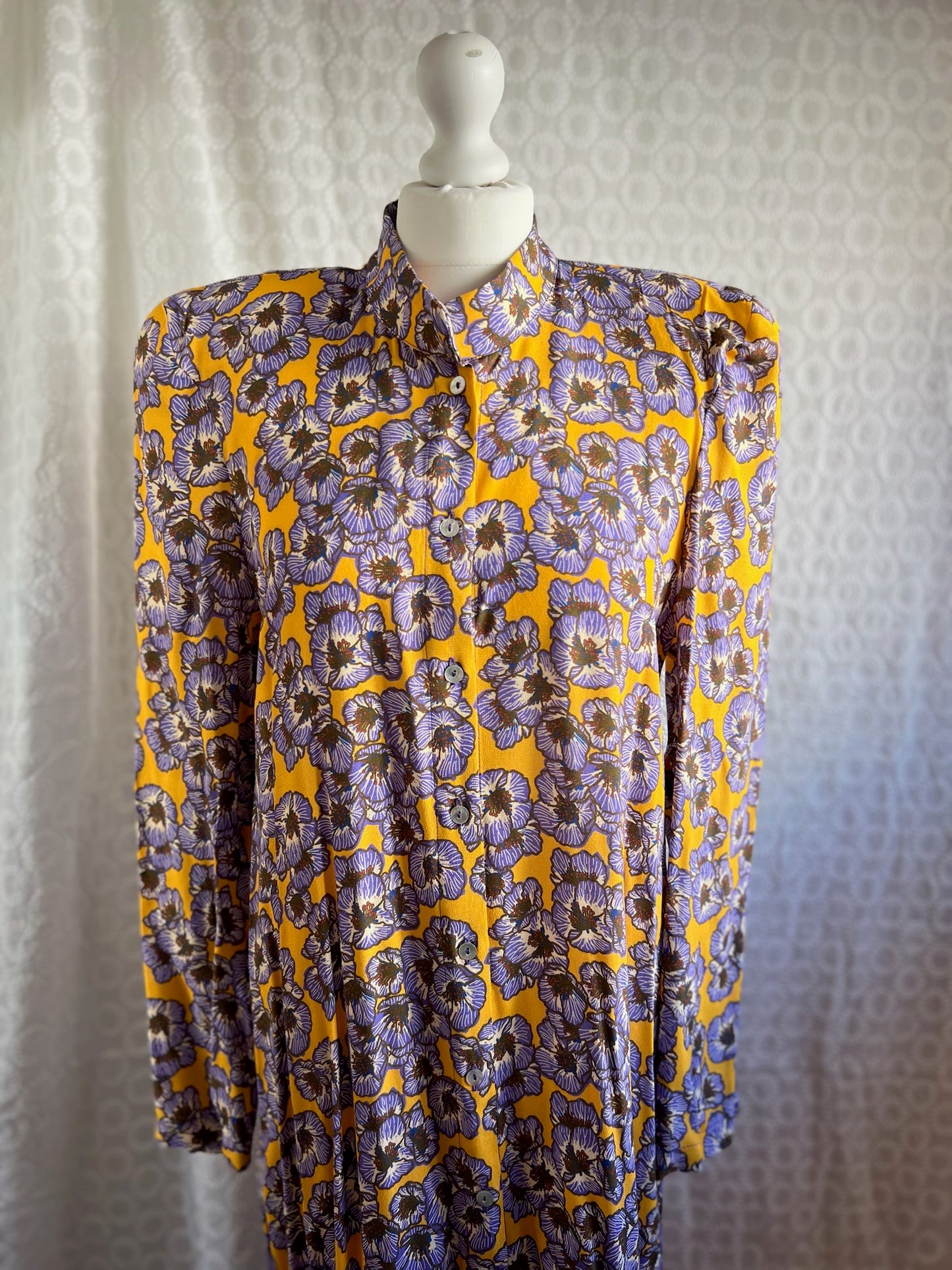 VESTIDO FILIPA AMARILLO Y MORADO