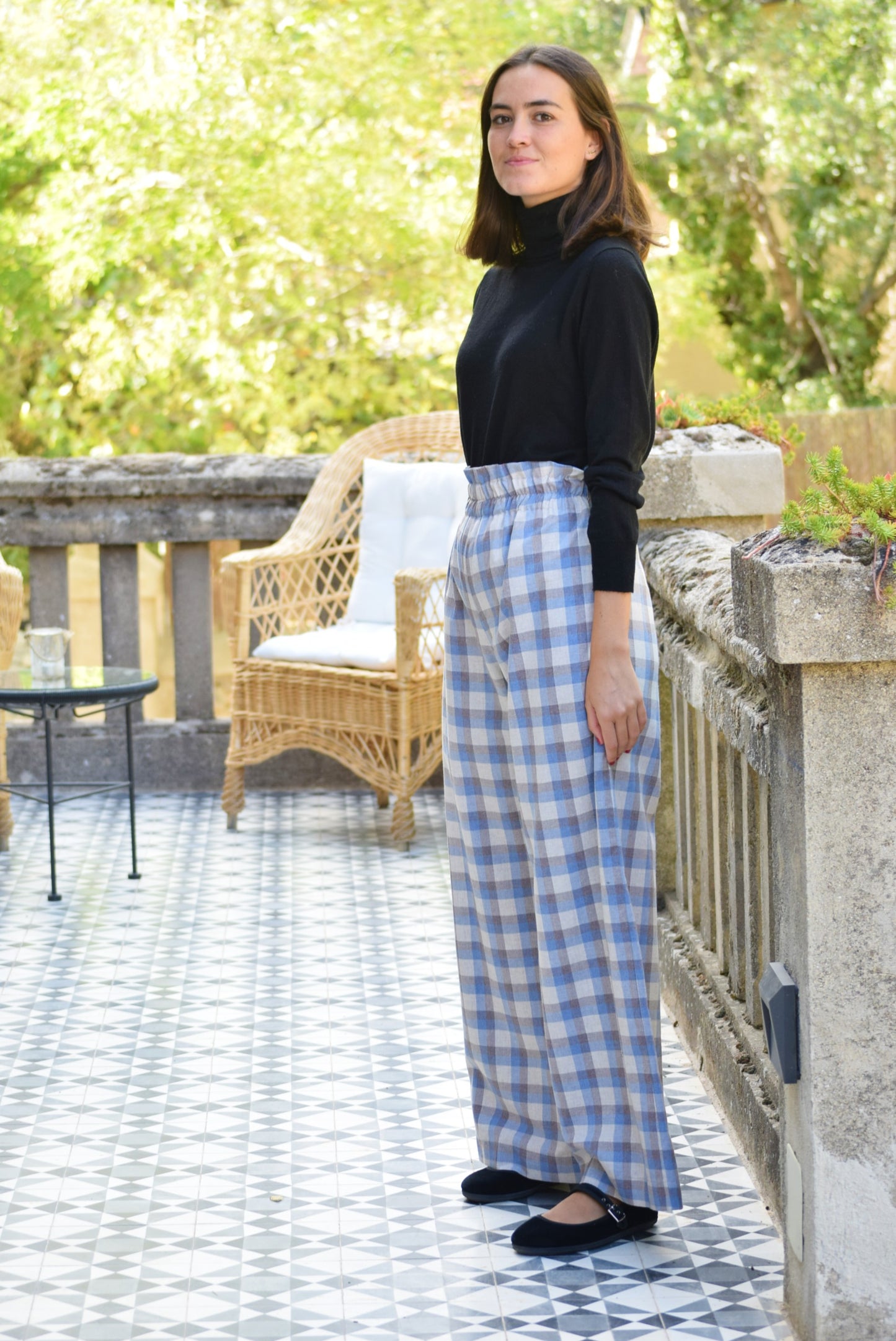 PANTALONES LUCÍA - CUADROS AZULES