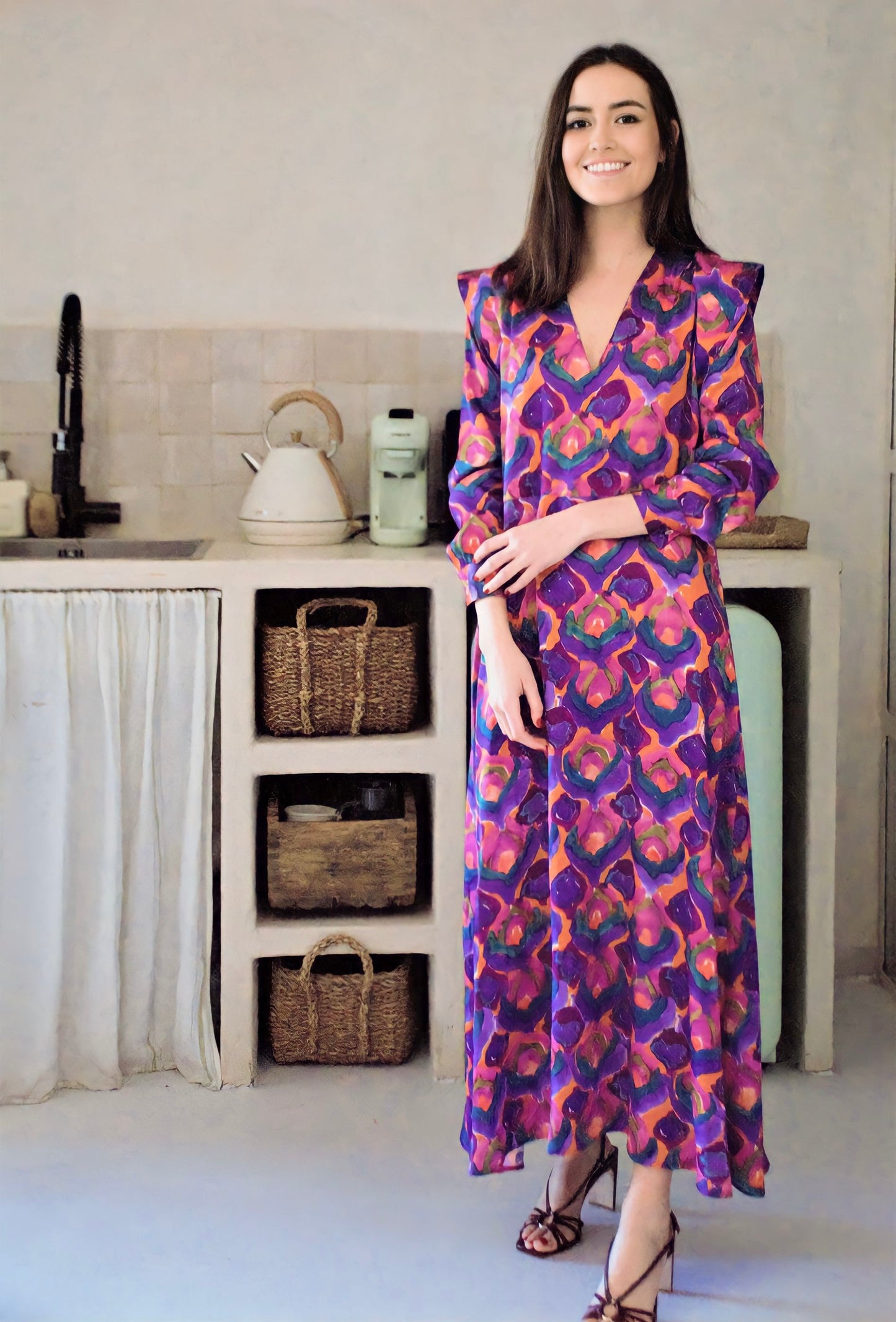 MENCÍA DRESS - FLOWER FAN -