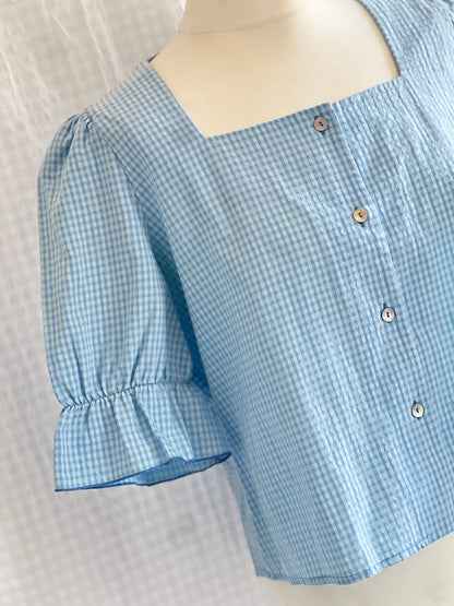BLUSA CLAUDIA - VICHY AZUL