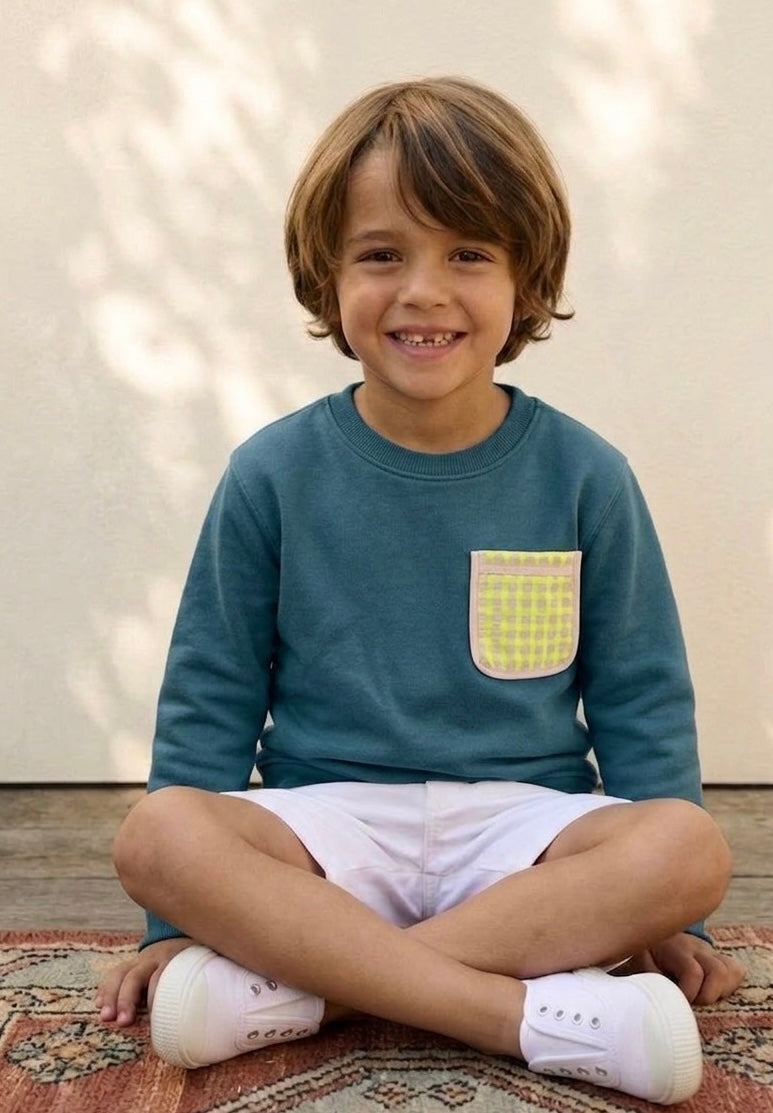 SUDADERA AZUL - KIDS -
