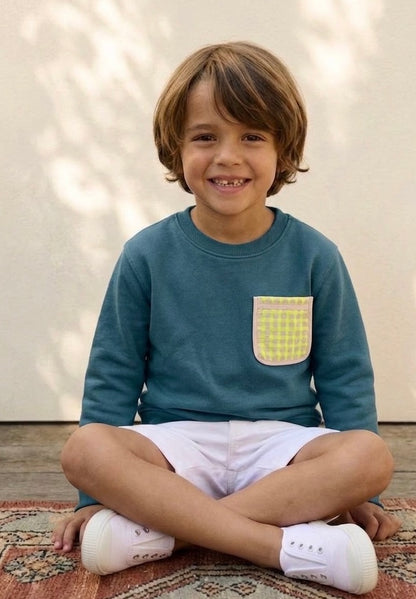 SUDADERA AZUL - KIDS -