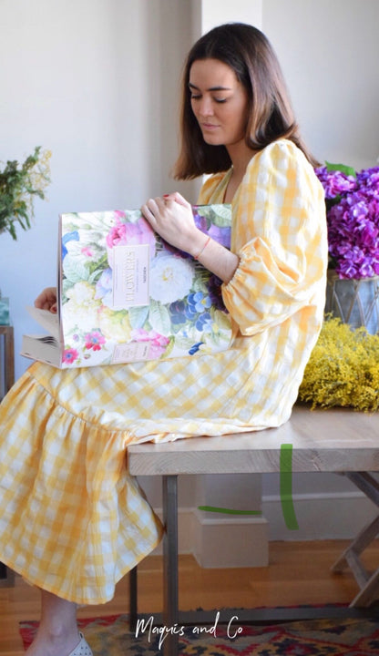 VESTIDO EUGENIA - MAXI VICHY AMARILLO