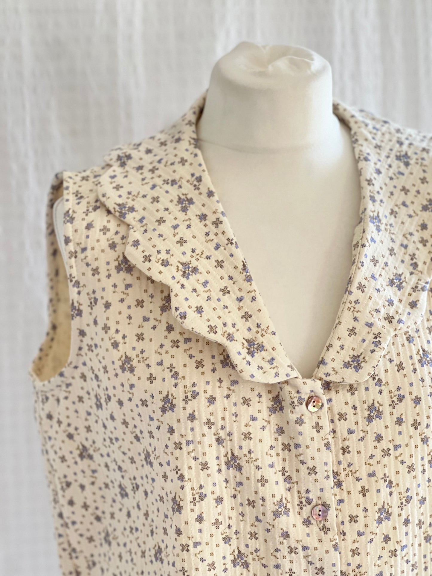 BLUSA GRETA - FLOR AZUL
