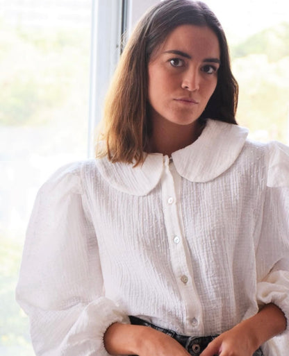 CAMISA JULIETA - PLUMETI BLANCO  - PREORDER 1 SEPTIEMBRE