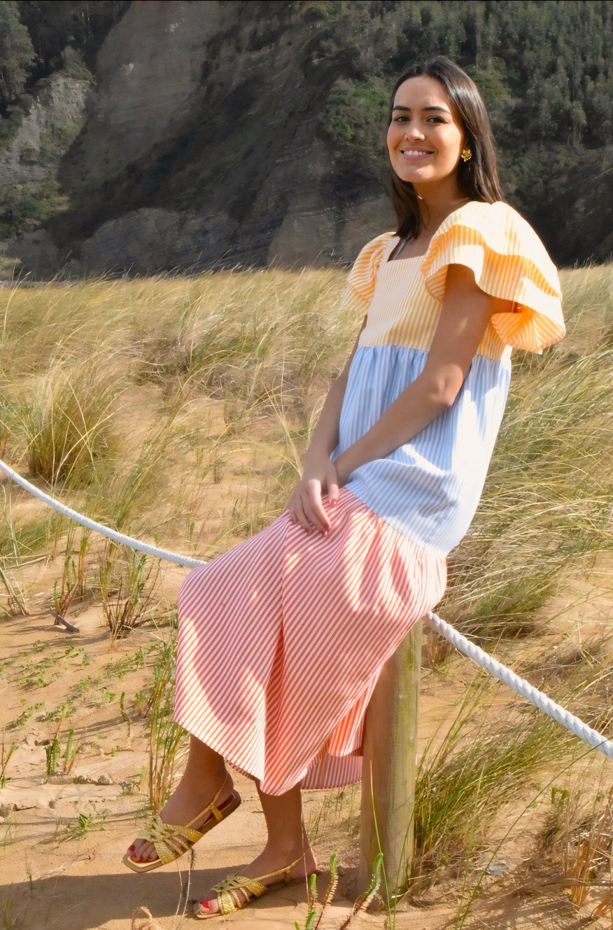 EMILIA DRESS - TRICOLOR -