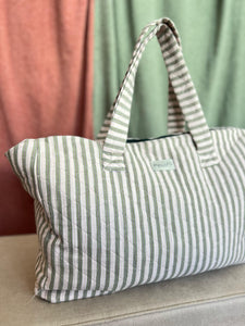 BOLSA CAROLA -  RAYAS VERDES -