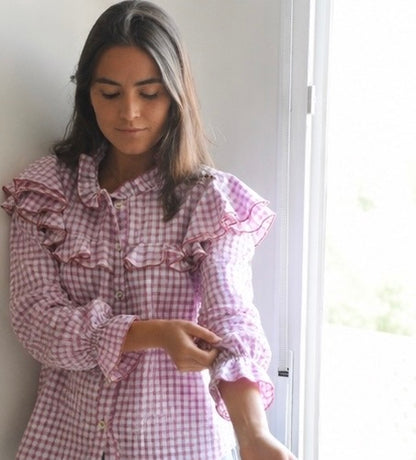 BLUSA OLIVIA - VICHY MALVA