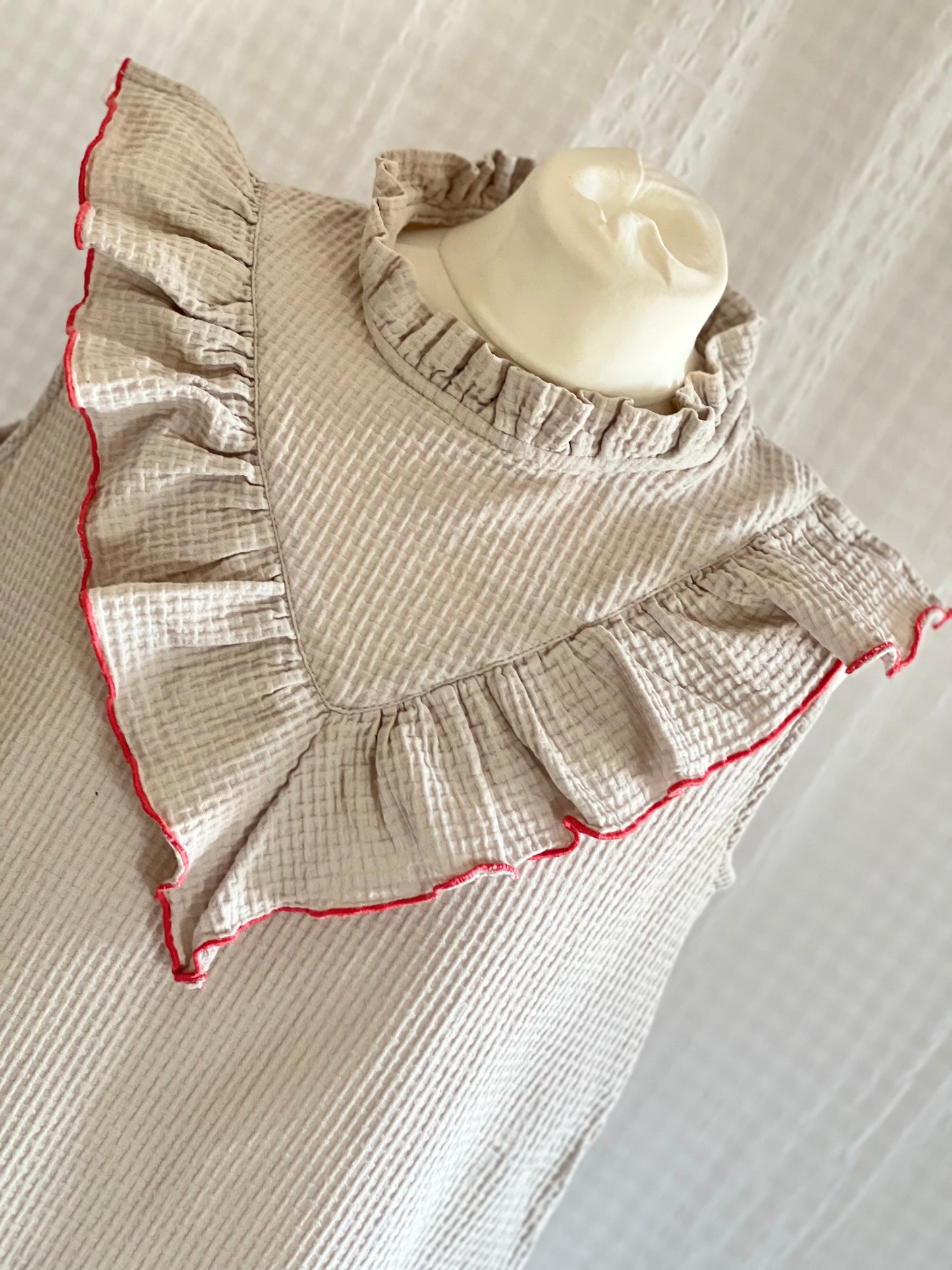 BLUSA ALBERTA - TOPO Y CORAL