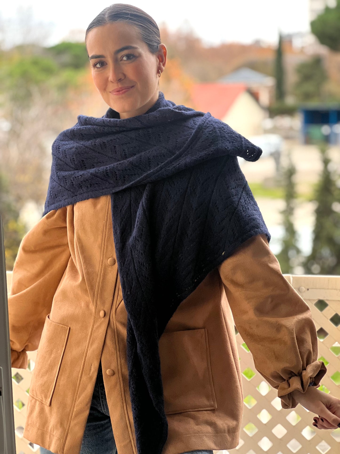 BANDANA CON BOLSA PERSONALIZABLE -MARINO