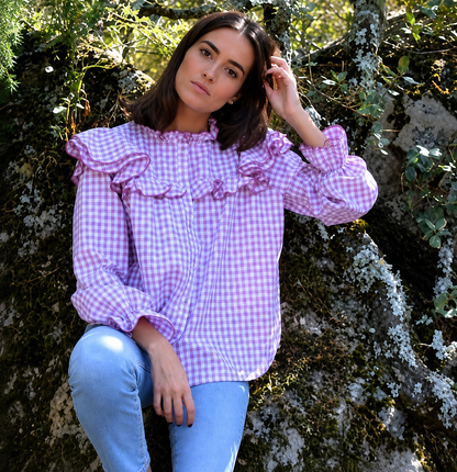BLUSA OLIVIA - VICHY MALVA