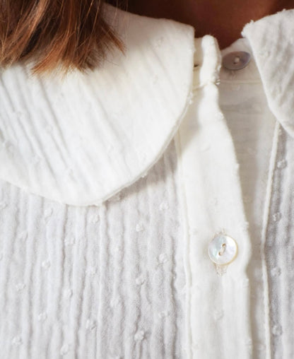 CAMISA JULIETA - PLUMETI BLANCO  - PREORDER 1 SEPTIEMBRE